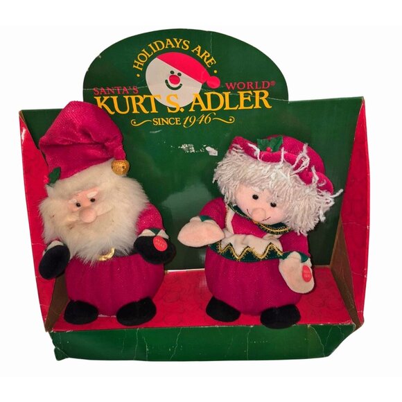 Kurt S. Adler Santa & Mrs. Claus Animated Plush Figures With Original Box - Picture 1 of 8
